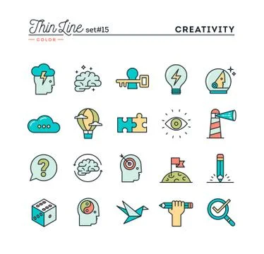 Creativity, imagination, problem solving, mind power and more. 스톡 일러스트