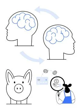 Creativity, innovation, financial planning, problem-solving, decision-making, Stockillustratie
