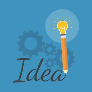 Creativity, inspiration concept. Flat design. Isolated on color background Stock Illustration