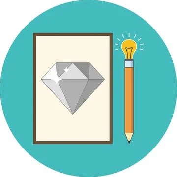 Creativity, inspiration concept. Flat design. Stock Illustration