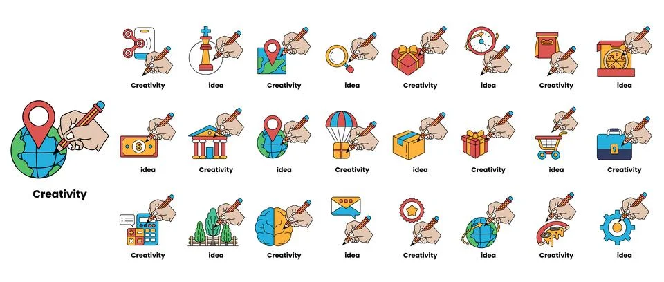 Creativity is the key to success 스톡 일러스트