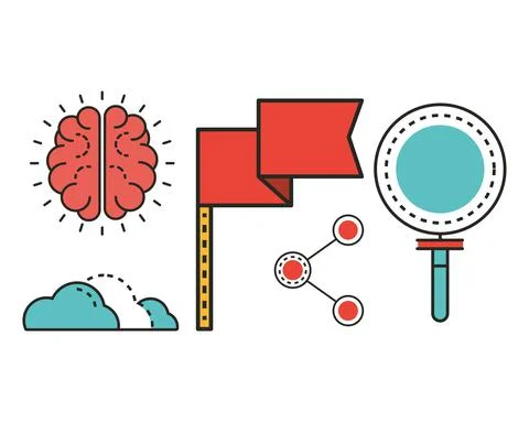 Creativity knowledge set Stock Illustration