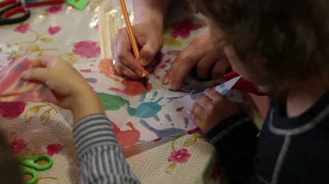 Creativity Lessons For Children 11 Stock Footage 54409692