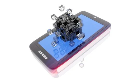 Creativity with the mobile phone Stock Illustration