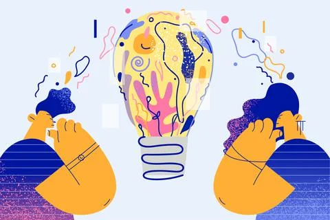Creativity, new ideas, innovation concept Stock Illustration