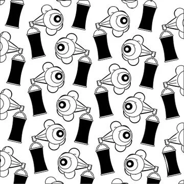 Creativity paint spray eye background pattern Stock Illustration