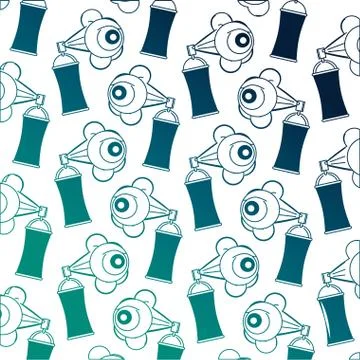 Creativity paint spray eye background pattern Stock Illustration