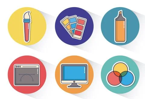 Creativity process design Illustrazione stock