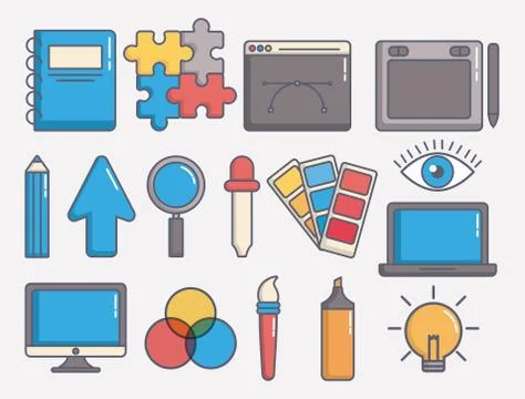 Creativity process design Illustrazione stock
