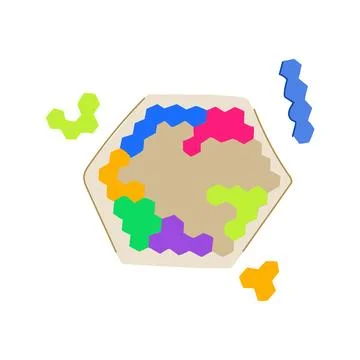 Creativity puzzles toy cartoon vector illustration Stock Illustration