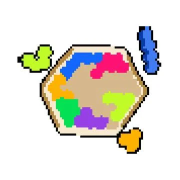 Creativity puzzles toy pixel art vector illustration Stock Illustration