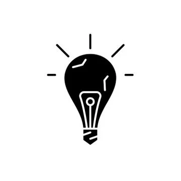 Creativity system black icon, vector sign on isolated background. Creativity Stock Illustration