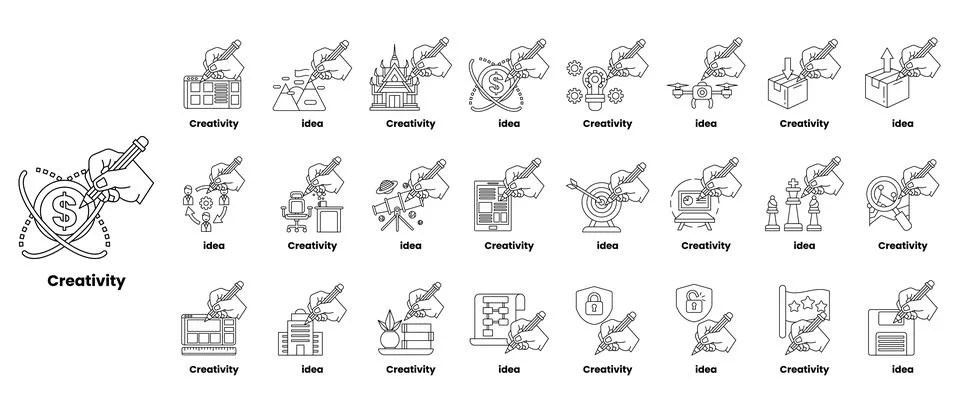 Creativity is the theme of this image 스톡 일러스트