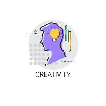 Creativity Think New Idea Inspiration Creative Process Business Icon Stock Illustration