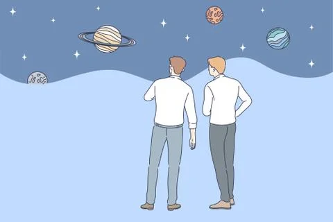 Creativity, thinking, idea, team, dream, business concept. イラスト素材