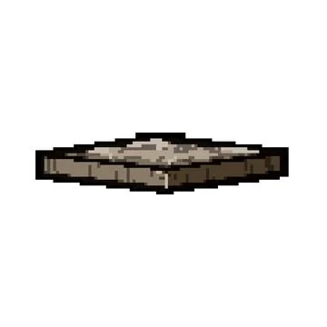 Creativity wood platform pixel art vector illustration Stock Illustration