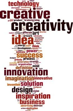 Creativity word cloud Stock Illustration