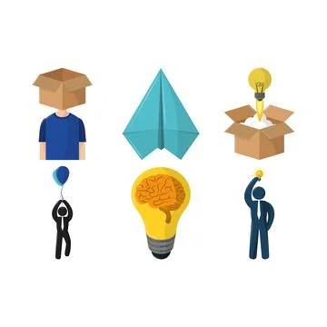 Creativty and unique set Stock Illustration