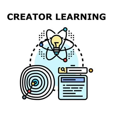 Creator learning for innovative knowledge development Stock Illustration