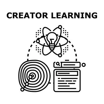 Creator learning for innovative knowledge development Stock Illustration