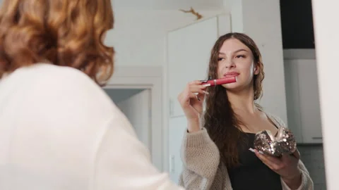 Creator Tests Makeup, Individual Demonstrates Product With Gentle Care, Creator Stock Footage 327021670