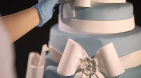 Creator of the wedding cake Stock Footage 59781041