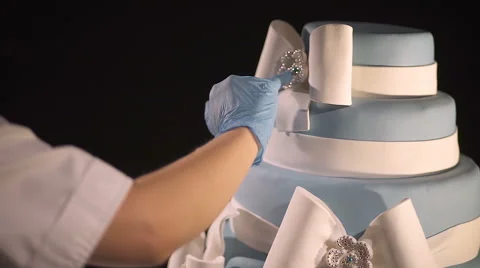Creator of the wedding cake Stock Footage 59781078