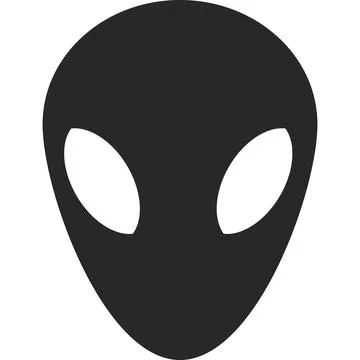 A creature with an alien head. Vector illustration. Illustrazione stock