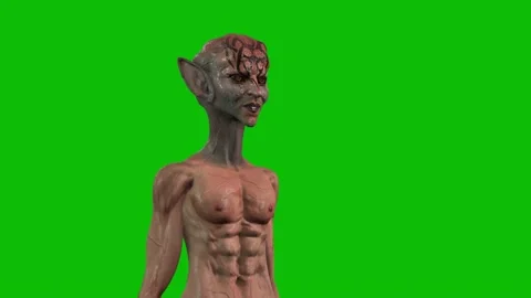 CREATURE ALIEN LOOKING FOR SOMEONE Stock Footage 144024951