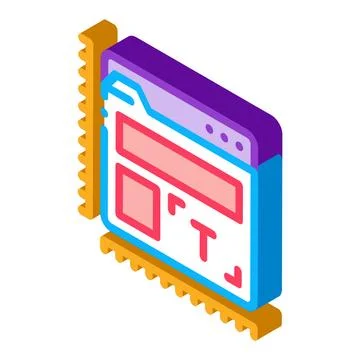 Creature and design web site isometric icon vector illustration Stock Illustration