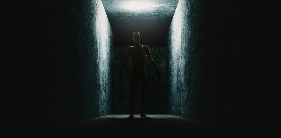 Creature from another planet, weird creature or zombie, 3d rendering Ilustración de archivo