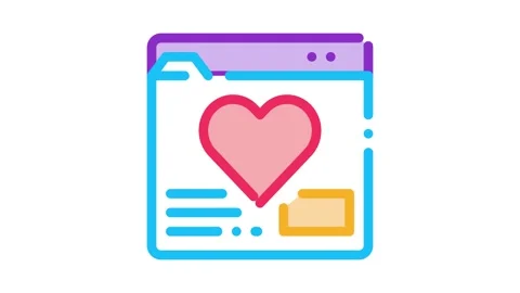 Creature dating site Icon Animation Stock Footage 145265625
