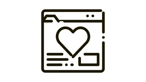 Creature dating site Icon Animation Stock Footage 145757858