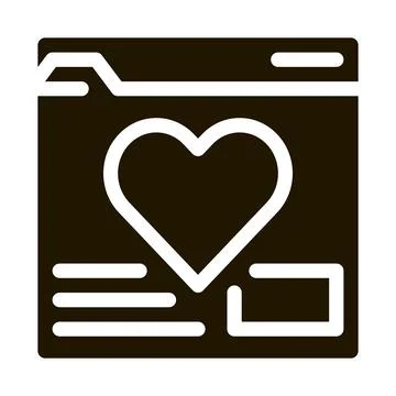 Creature dating site icon Vector Glyph Illustration Illustration