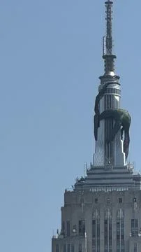 Creature on Empire State Building Stock Photos