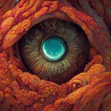 Creature eye closeup Stock Illustration