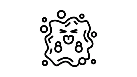 Creature monster cute line icon animation Stock Footage 326137702