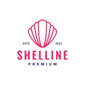 Creature ocean sea shell cooking taste food modern minimal logo design vector Stock Illustration