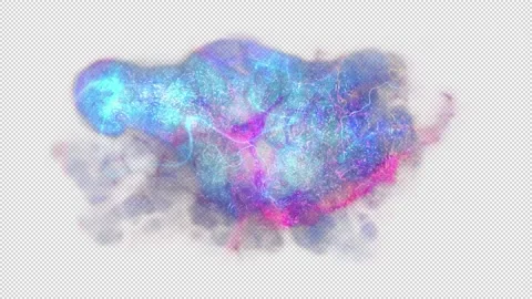 Creature Particle Flocking Storm Electro 10 4K Animation with Alpha Stock Footage 208888303