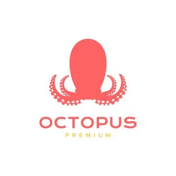 Creature sea ocean octopus tentacle food seafood cooking taste modern logo .. Stock Illustration