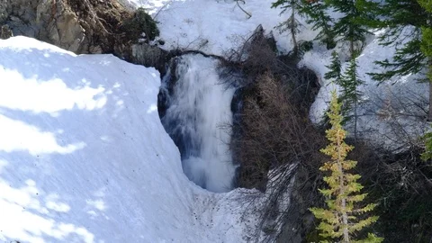 Crecelius Cascade (partial), Yellowstone National Park, Wyoming Stock Footage 91798545