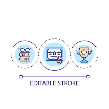 Credentials loop concept icon Stock Illustration