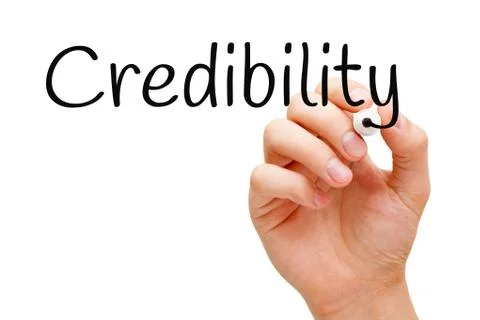 Credibility Black Marker Stock Photos