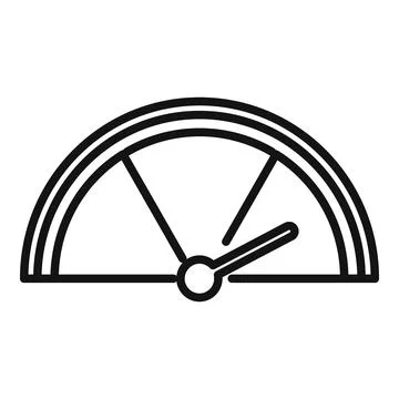 Credibility dashboard icon outline vector. Customer trust Stock Illustration