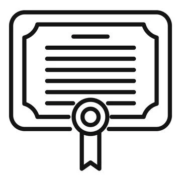 Credibility diploma icon outline vector. Customer trust Stock Illustration