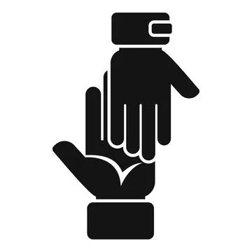 Credibility hands icon simple vector. Customer trust 스톡 일러스트