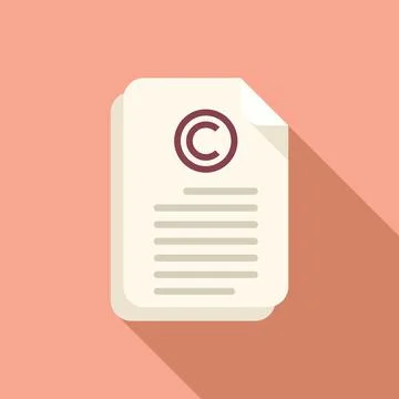 Credible document icon flat vector. Customer trust Stockillustratie