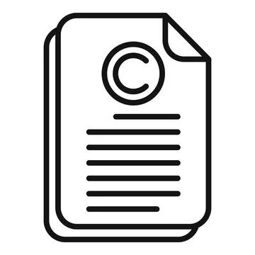 Credible document icon outline vector. Customer trust Stock Illustration