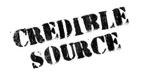 Credible Source rubber stamp 스톡 일러스트