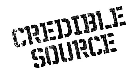 Credible Source rubber stamp 스톡 일러스트